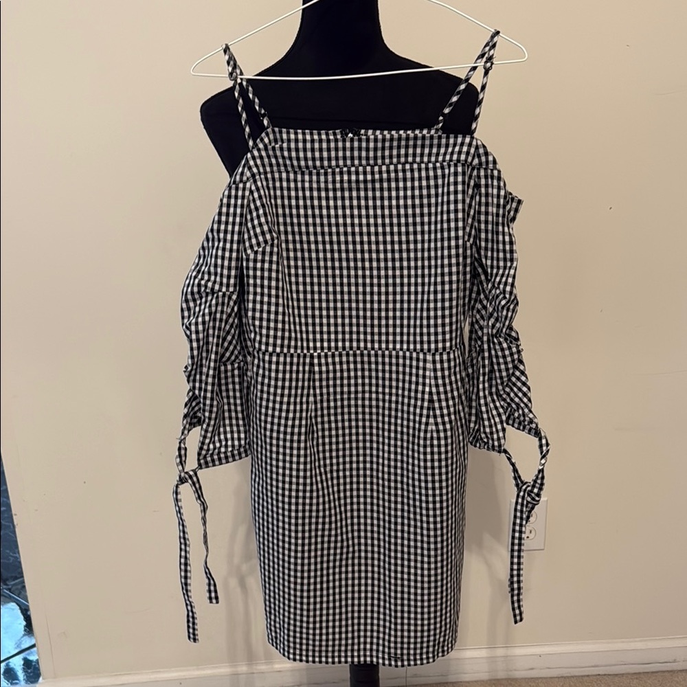 Black and White Gingham Women's Dress